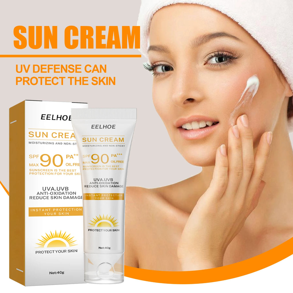 Crème Solaire SPF 90 — Protection UV, Hydratant & Éclaircissant Visage & Corps